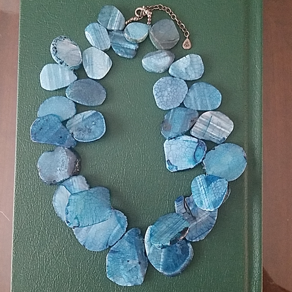 [Nordstrom] Blue Blown Glass Statement Necklace